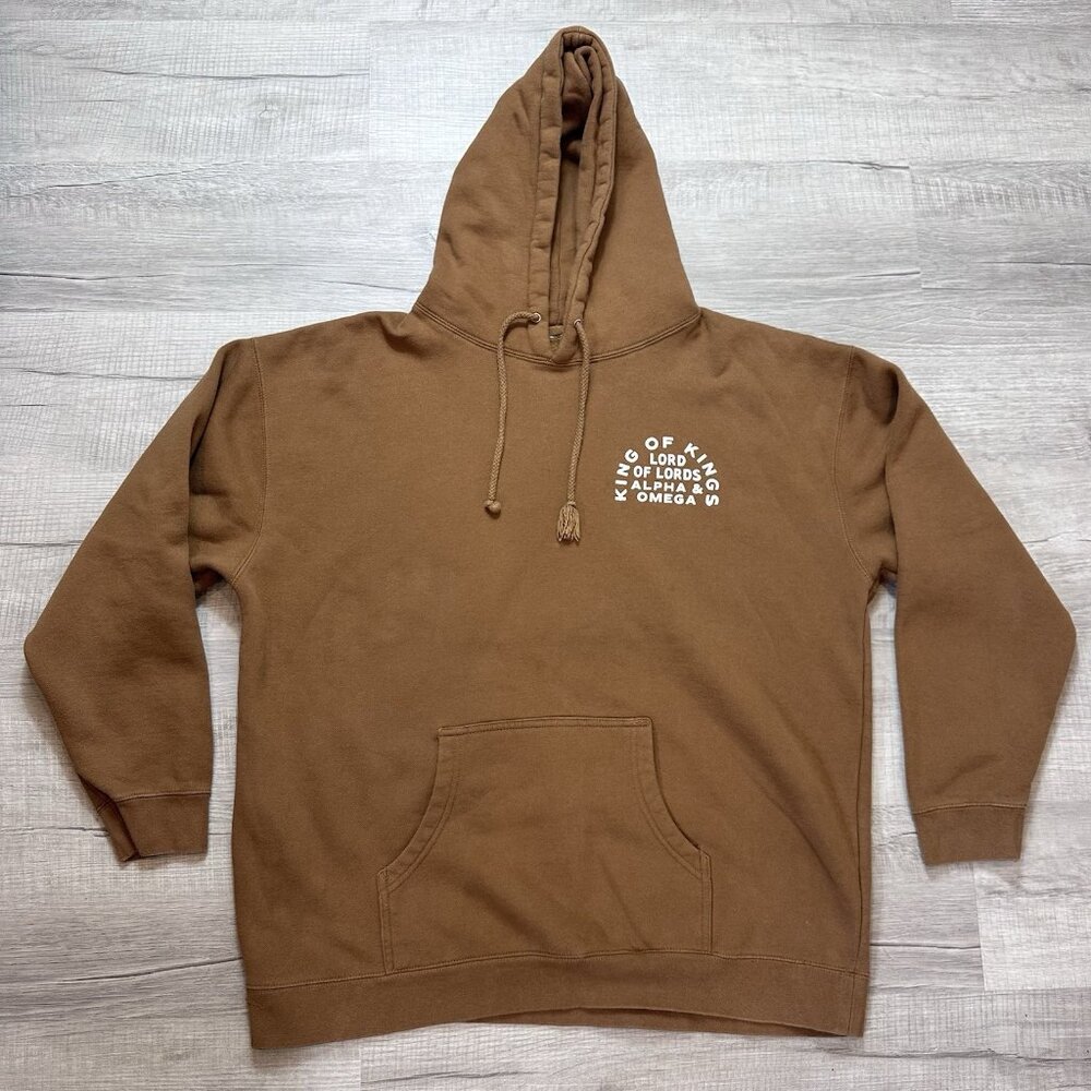 HOPE OUTFITTERS Names of God Mid-Weight Hoodie Men's 2XL Sweatshirt Double Sided
